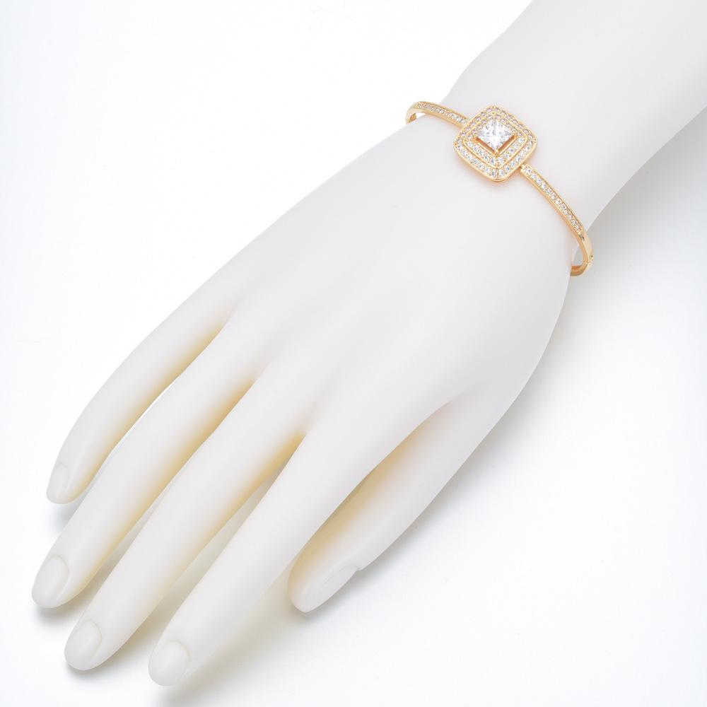 Romantic Rose Gold Plated Women's Bracelet with AA Cubic Zirconia