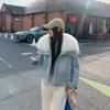 Lamb Wool Big Fur Collar Women's Short High-end Sense of Socialite Temperament Small Winter Down Cotton Coat