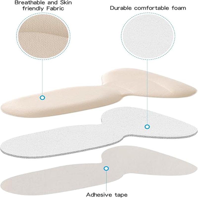 Klebe Fersenpolster Geeignet für zu große Schuhe, Übergröße Stiefel, Fersen-Grip-Einlagen Zur Verbesserung des Schuhsitzes, 4 Stück Beige+4 Stück Beige
