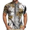 Herren Rundhals Kurzarm Radtrikot Atmungsaktiv Schnelltrocknend Leicht Reißverschluss Vorne Sportshirt für Outdoor-Fahrten