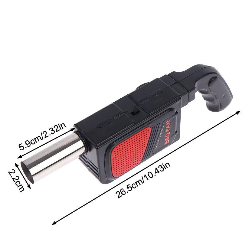 Handheld Electric BBQ Fan Air Blower Portable Battery Operated for Outdoor Camping Grilling Picnic Cooking Tool