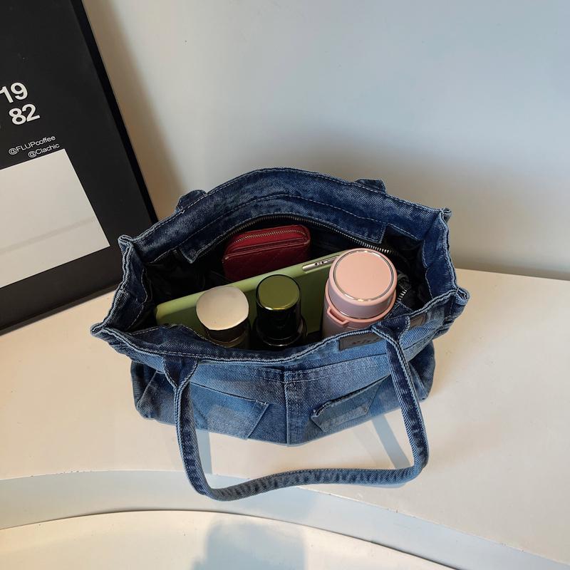 Fashion commuting Women big totes Washed denim female Handbag Large capacity Shoulder Bags Jeans Female Travel Shopping bag
