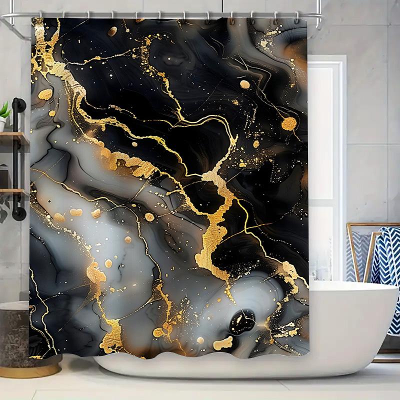 

Modern Bathroom Decor Red Blue Shower Curtain With Water-Resistant Fabric For Bathtub Or Sink Area – Set Includes Shower Hooks R W60H190(CM)-1 Pcs