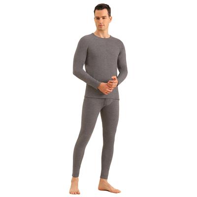 Moxixom Warm Innerwear Winter Heat Boost Long Solid Men's Set, Leggings, Underwear, Spats, Pants, Open-Front Loungewear, Color, Mqyk006gr-XL
