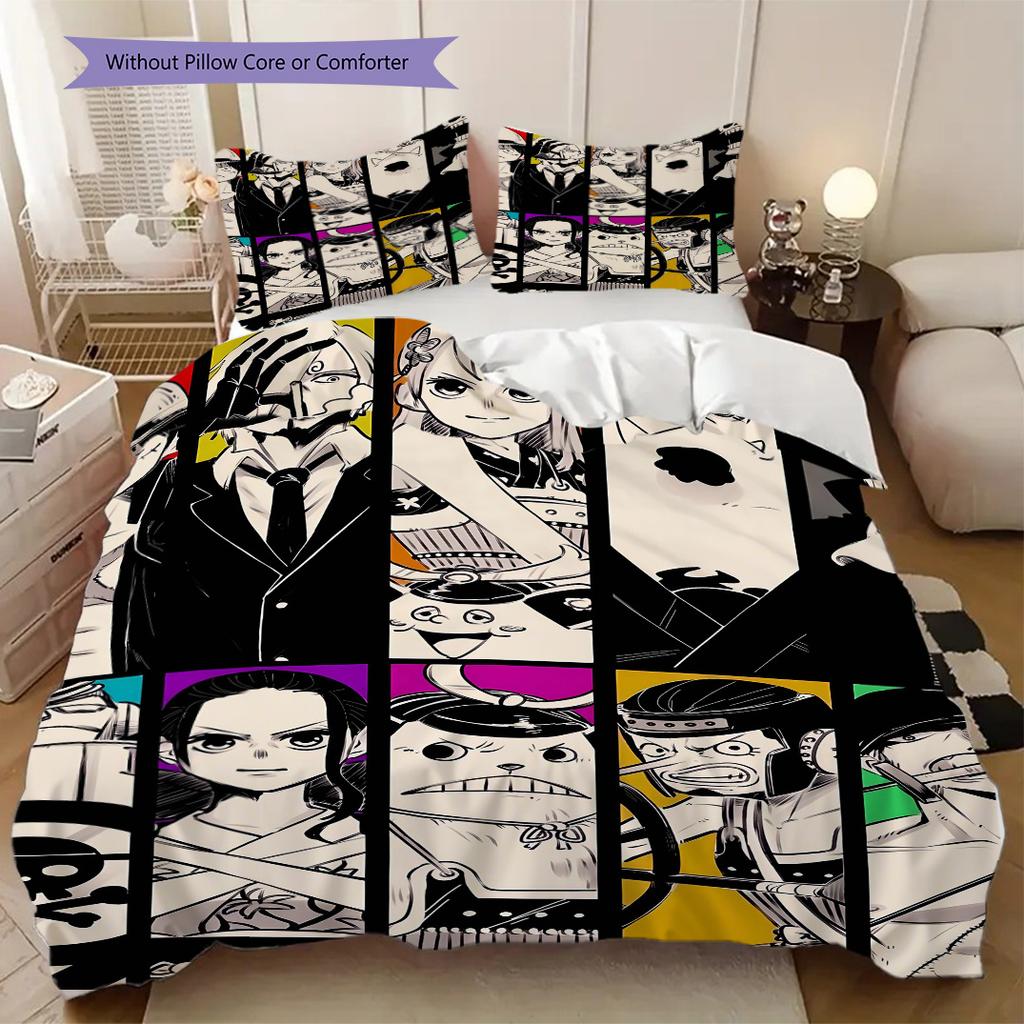 One Piece Anime Soft and Comfortable Duvet Cover, Children's Bedding Set Gift, Various Sizes Available LXR148