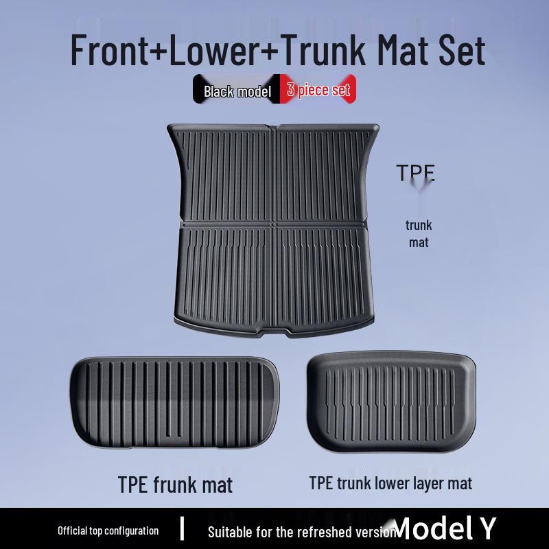 Tesla Model 3/Y Updated Trunk Mats - Front & Rear TPE Protective Accessories