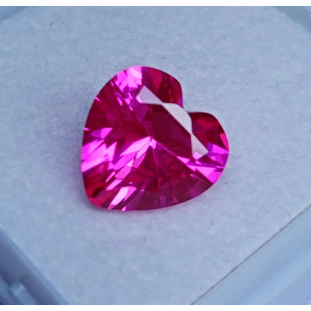 3+ Ct Natural Pink Sapphire Ceylon Heart Cut Beautiful Certified Loose Gemstone