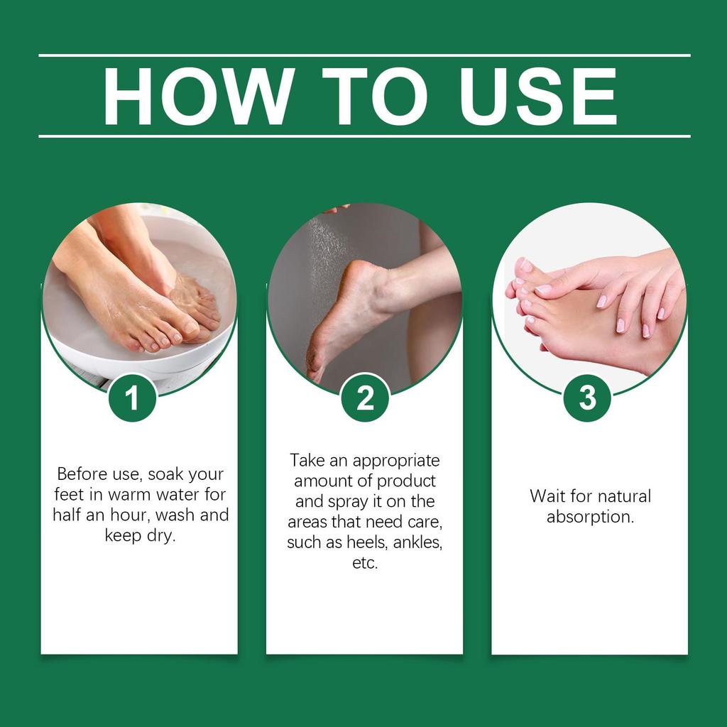 Foot Exfoliating Spray 30ml, Removes Dead Skin, Moisturizes, Softens Calluses, Smoothes Skin, Foot Care Spray