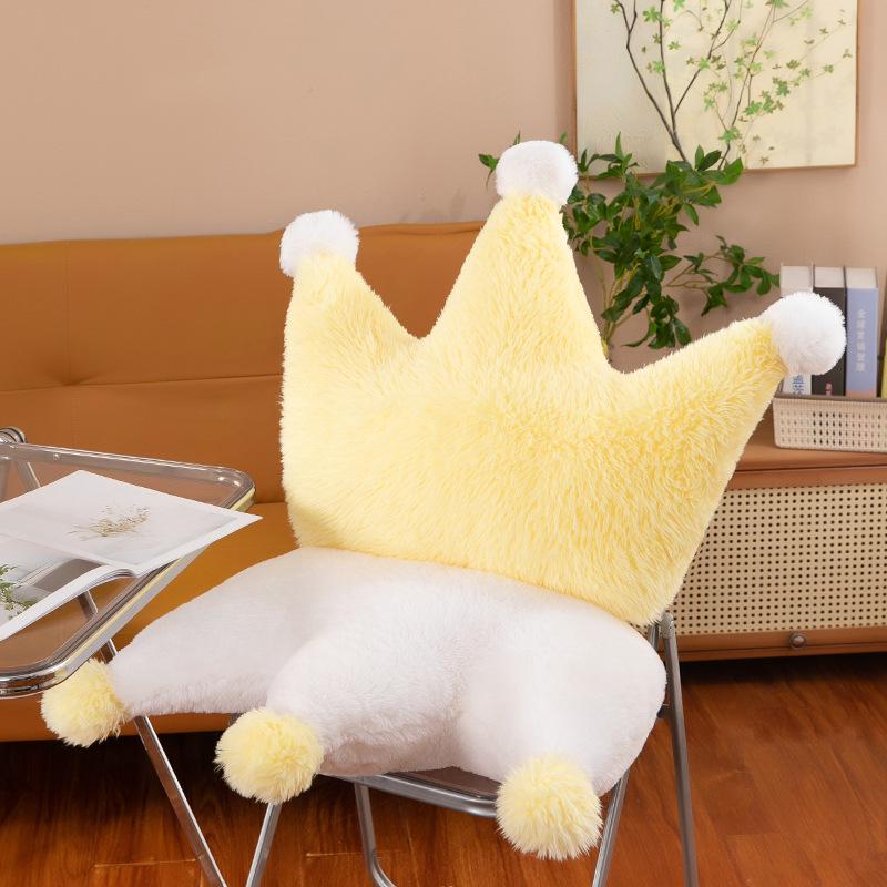 Nordic Crown Pillow and Sofa Cushions - Cute Heart-Shaped Backrest for Bed and Bay Window