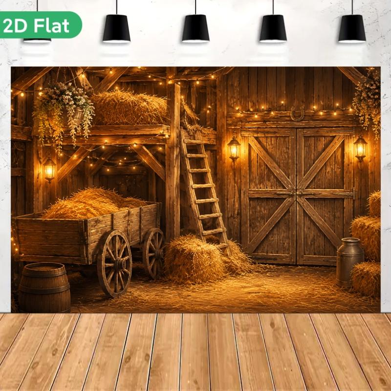 1Pcs Warm Rustic Barn Storage Barnyard Decoration Background Country Backdrop Decorations For Photo Studio Photo Booth Party