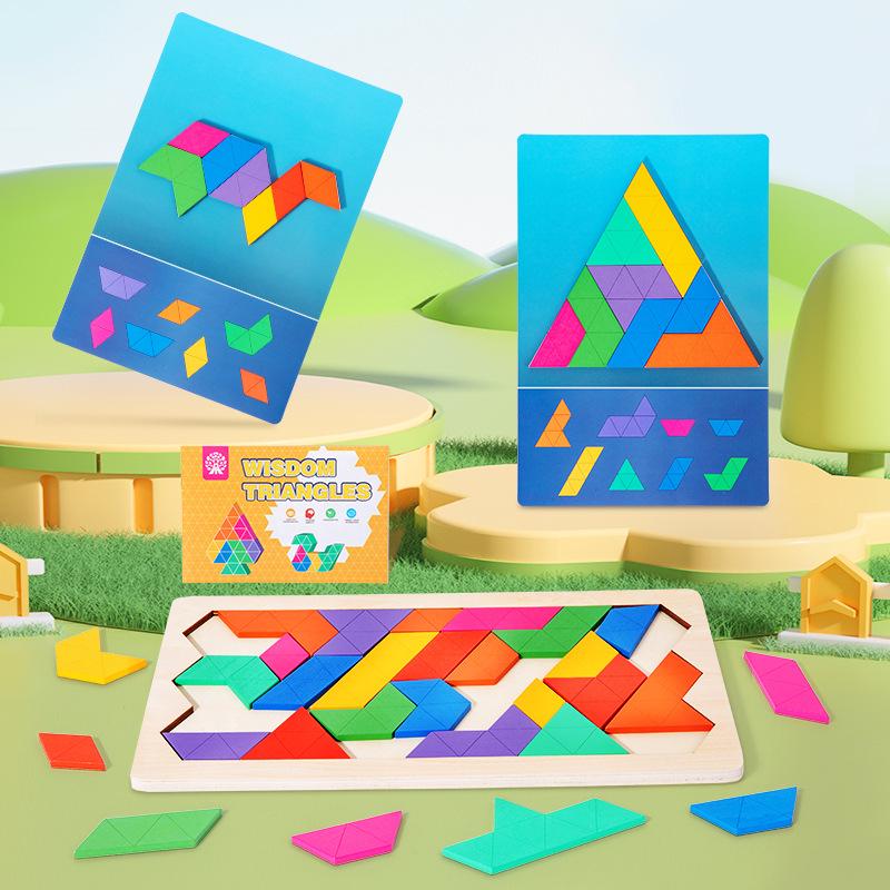 

Magnetic Tangram Puzzle - Educational Wooden Toy for Kids Aged 3-8
