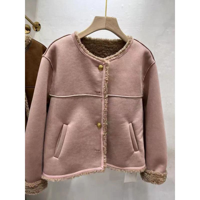 Winter 2023 Women's Short Loose Korean Style Fur Coat with Thickened Lamb Wool