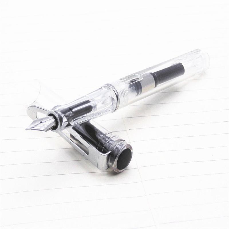 Transparent White Business Office Medium Nib Fountain Pen Student Stationery Pen New Office Supplies Pens for Writing Stylos