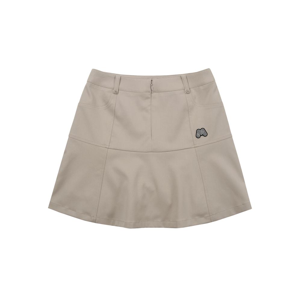 MARTINE GOLF Feminine Flare Skirt_Dark Beige