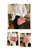 Trendy Color Block Stripe Makeup & Coin Storage Clutch for Women