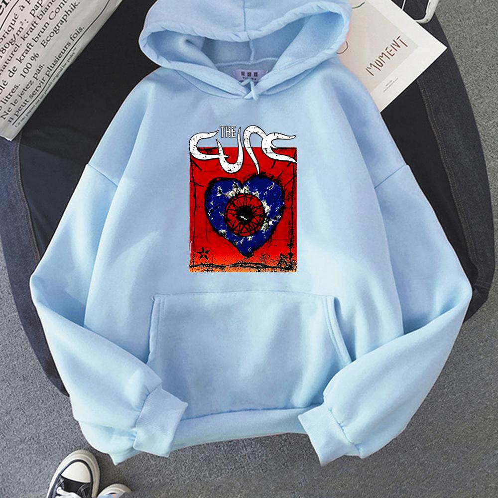 The Cure Music Band Heavy Unisex mikiny s kapucí unisex ležérní dlouhý rukáv kreslené mikiny hip hop gotický styl streetwear unisex mikina s kapucí