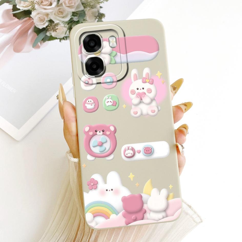 For OPPO A6x Case CPH2783 Fashion Sunset Painted Soft Liquid Silicone Phone Cover For OPPO A6t Pro OPPOA6t 4G CPH2853 Back Cases
