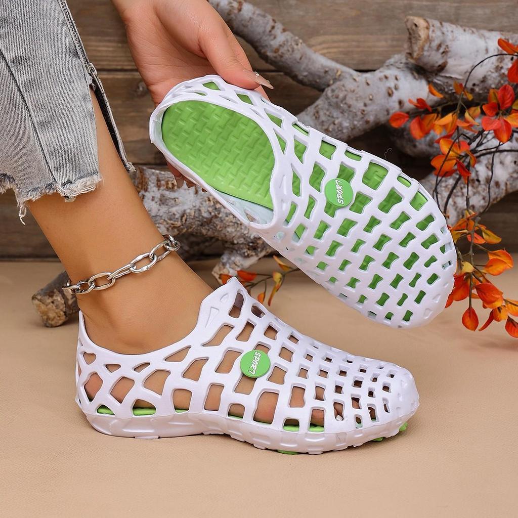 Baotou Beach Shoes, New Summer Non-Slip Sandals, Unisex Style, Women's Shoes, Couple's Outdoor Hole-Patterned Sandals, Women Shoes
