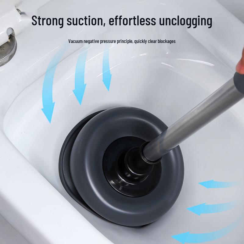 Super Suction Toilet Plunger: One Shot Pipe Dredger