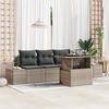 VidaXL 5-Piece Garden Sofa Set with Grey Cushions In Poly Rattan 3357822