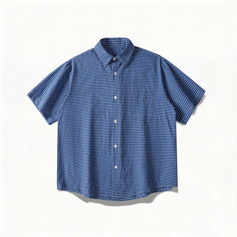 Summer Short Sleeved Shirt Jacket Workwear Short Sleeved Men s Lapel Shirt 2XL
