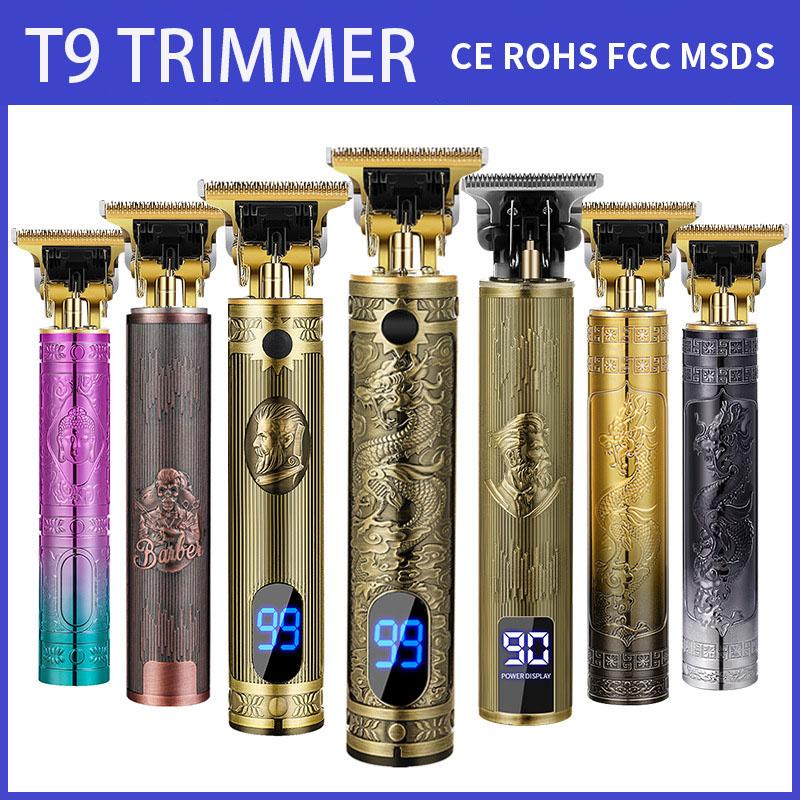 

Популярный золотой триммер для волос T9, перезаряжаемая от USB машина для стрижки волос, профессиональная машинка для стрижки волос для домашнего использования, мужская новая машинка для стрижки волос A2