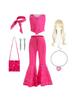Ärmelloses Zweiteiler-Cosplay-Partykleid für Mädchen im Barbie-Film-Stil