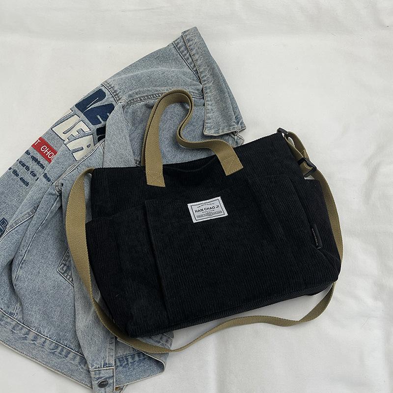 2025 Autumn and Winter New Niche Tote Bag Large Capacity Casual Shoulder Bag Simple Texture Student Armpit Backpack