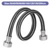 Stainless Steel Flexible Braided Hose 30-200cm Leak-Proof Explosion-Proof Hose Universal Interface 1/2 Inch Water Inlet Pipe