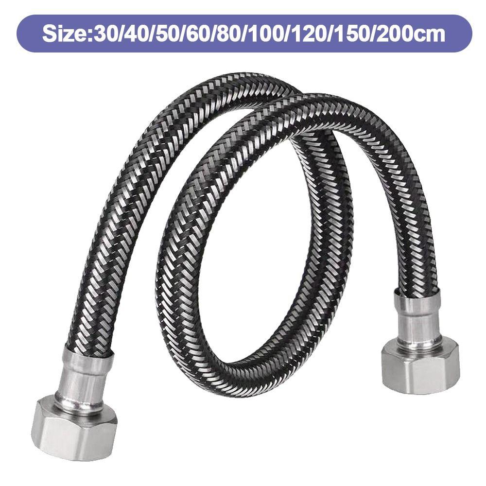 30-200cm Explosion-Proof Hose 1/2 Inch Faucet Water Pipe  Kitchen Bathroom Washing Machine