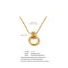 Eetit Popular Stainless Steel Round Pendant Fashion Necklace Gold & Platinum PVD Plated Basic Jewelry Accessories Waterproof