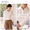 Women's Embroidered Lace Lapel Long Sleeve Shirt
