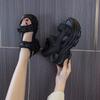 Fashion Versatile Thick Heel Sandals Women's Summer Outdoor Wear 2025 New Diamond Platform Heightening Casual Dad Sports Sandals