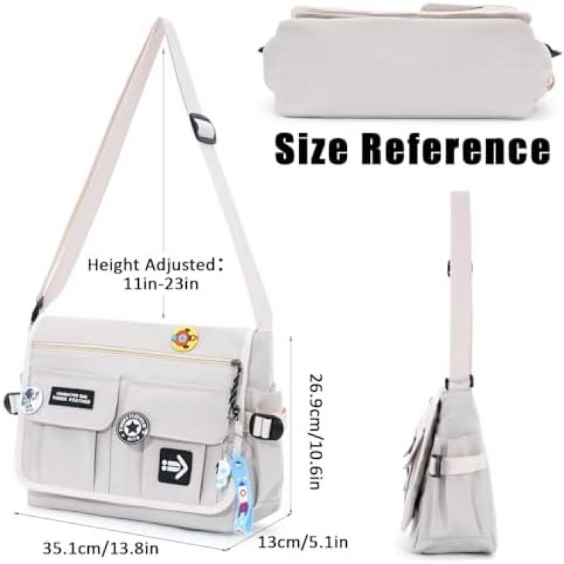 Jywmsc 2025 Nowa Urocza Torebka Crossbody Unisex Casualowa Torba na Ramię Słodki Szkolny Styl Prezent