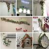 Artificial Rose & Green Leaf Vine for AC Decoration
