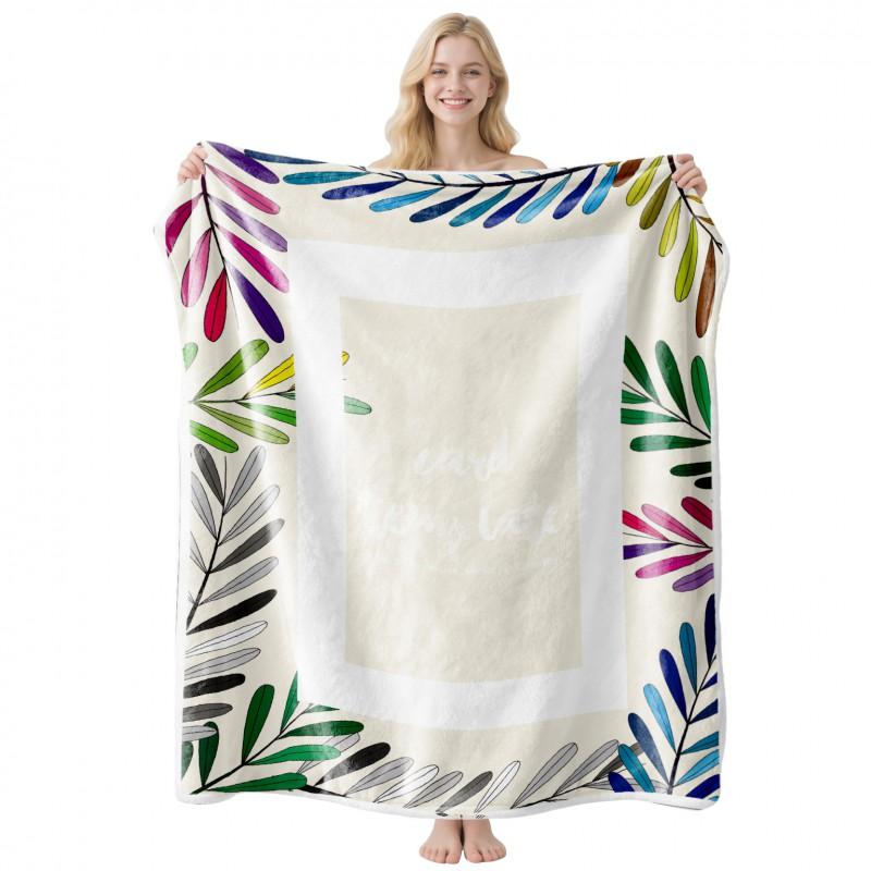 Cool Contrast Tiger Print Flannel Blanket Soft Nap Air Conditioner Throw Home