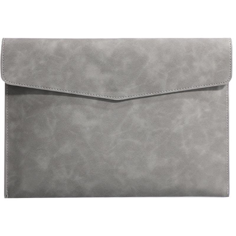 A4 Leather Waterproof Briefcase Folder with Large Capacity for Business Meetings