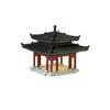 Miniature Chinese Courtyard Bonsai Rockery with Ancient Architecture and Pavilion - Tabletop Water-Land Fish Tank Ornament.