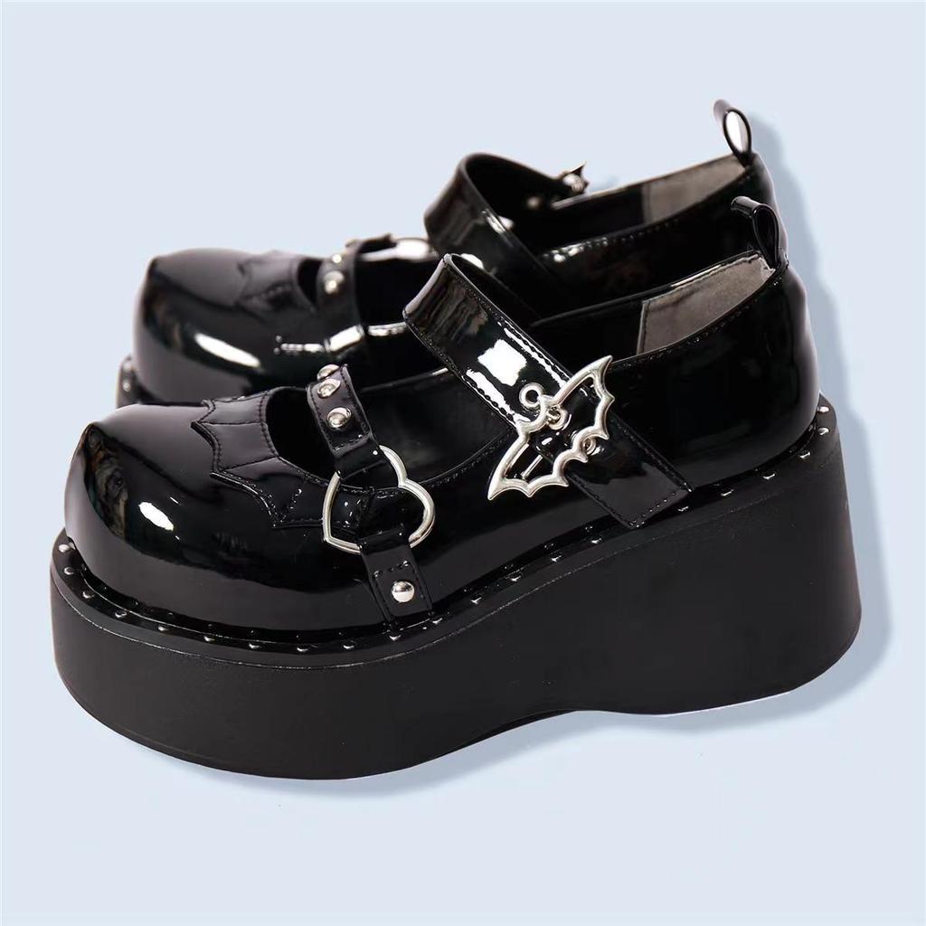 Damenschuhe Frau Frühling Sommer 2026 Lolita Mary Jane Plateau-Pumps auf Absätzen Keilabsatz-Sandalen Kawaii Niedlich Lässig Cosplay Mädchen