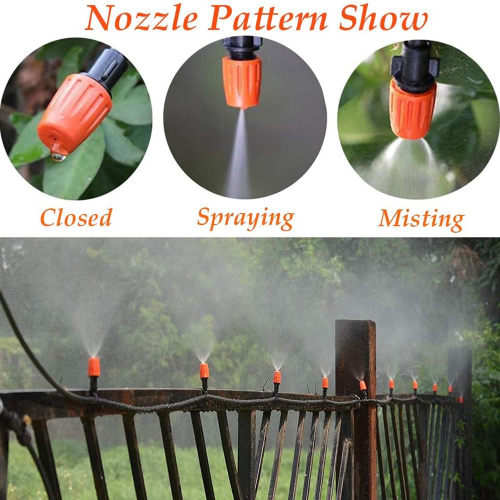 10pcs Atomizing Nozzle Drippers, Adjustable Garden Irrigation Nozzle, Micro Auto  Irrigation System Garden/Roof Cooling Nozzle