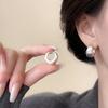 PANJBJ 925 Silver Bow Knot Earring for Women Texture Tassels Sweet Romantic Korean Jewelry Gift