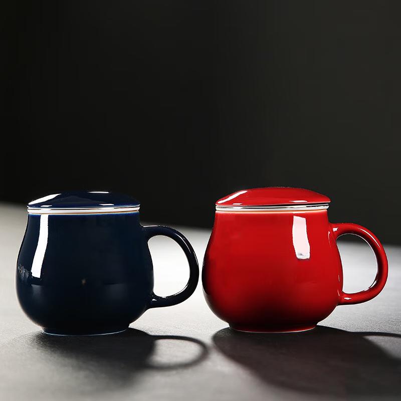 TLAKEHO Ceramic Tea Brewing Cup with Lid