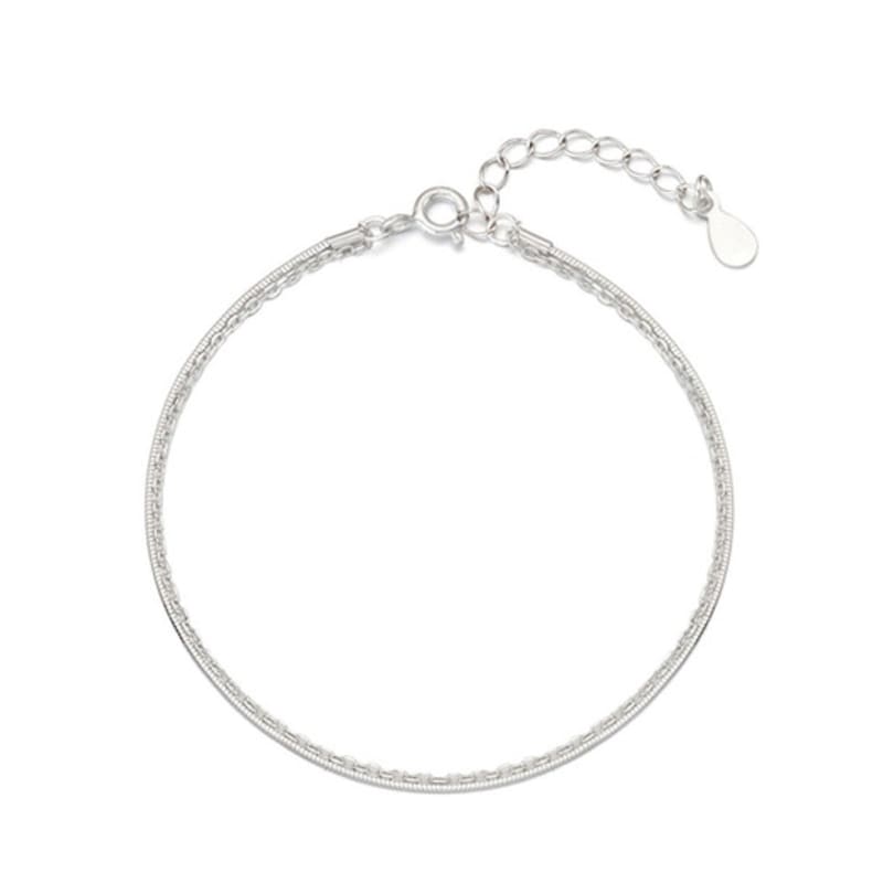 Eenie Beenie Silver Silky Two-line Bracelet
