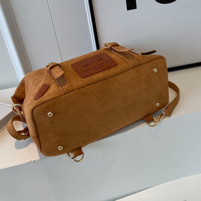Small Retro Simple Leather Back Pack for Women Fashion Design Vintage Backpack 2024 Winter Trendy Back To School Bags
