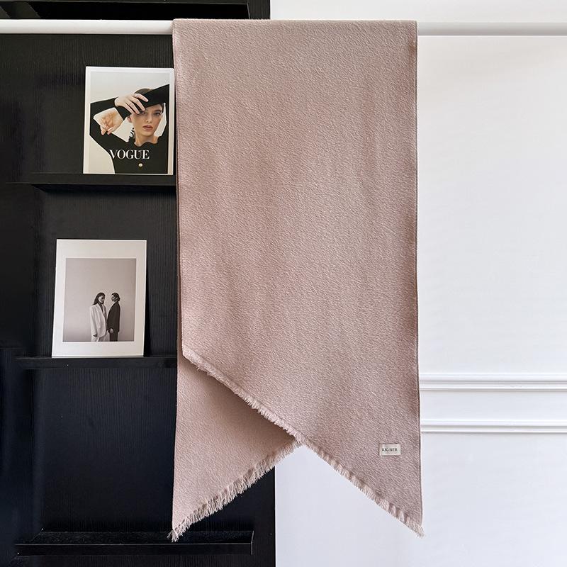 New Winter Cashmere Scarf For Women Soft Solid Color Tassel Shawl Wrap Thick Warm Blanket Echarpe Pashmina Female Scarves
