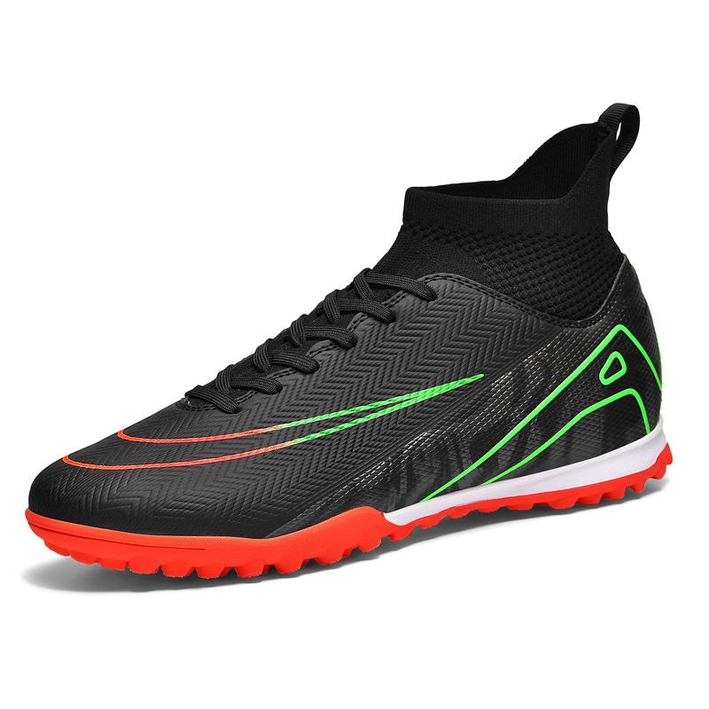 Mens Football Shoes TF/FG High Top Lightweight Grass Training Football Boots Professional Competition Soccer Shoes for Man