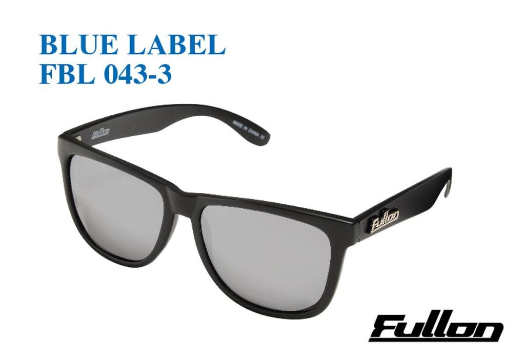 Okulary przeciwsłoneczne FULLON FBL Matowa czerń Srebrne lustro Polaryzowane 043-3 (Gumowe wykończenie)