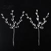 Acrylic Crystal Branches Transparent Faux Branch Christmas Tree Ornament, Bead Drop Stem, Artificial Hanging Icicles Clear Beaded Flower Twig Pick for