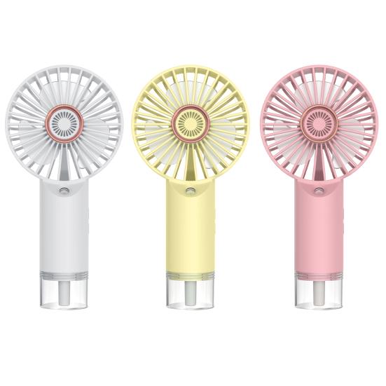 Handheld Misting Fan Portable Rechargeable Spray Fan with Long Battery Life Travel Cooling Fan with Multi-Level Wind and Spray Modes for Travel Home