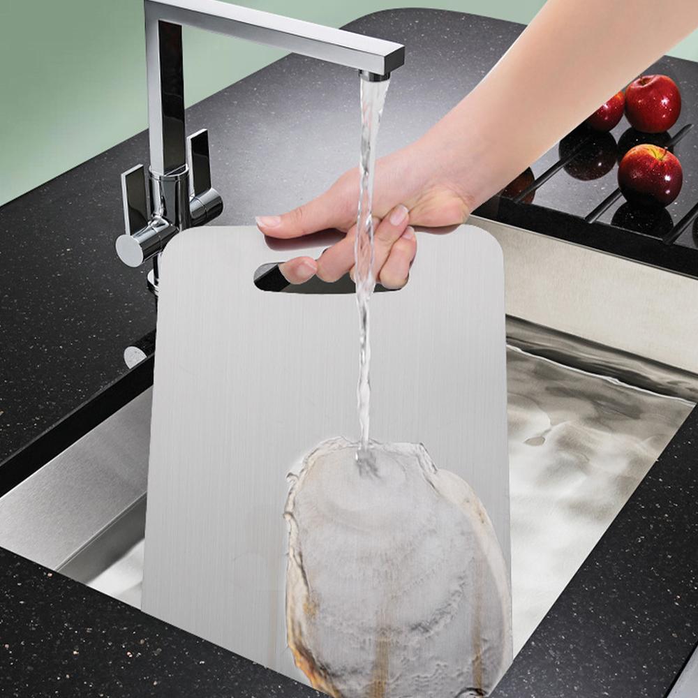 New Stainless Steel Cutting Board, Multiple Materials, for Kitchen, Home, Camping, Parties, and Barbecues, Usable On Both Sides
